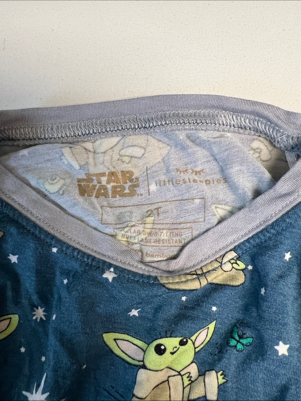 Little Sleepies Blue Starry 'Baby Yoda' Character Pajama Set - Picture 2 of 3